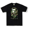 260g @Série Clássica Estampa Redonda Camuflada Coleção Camiseta Casual Tendência de Manga Curta para Homens e Mulheres