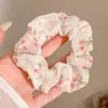 Scrunchie de Laço Estilo Coreano para Crianças Meninas, Elástico de Cabelo Fofo para Coques, Corda de Cabelo de Alta Elasticidade Acessório de Cabelo