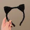 Tiara fofa de pelúcia com orelhas de urso e laço para mulheres, novo estilo 2026, projetada especificamente para lavar o rosto e aplicar máscaras faciais