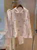 Pijama suave y lindo de estilo coreano con estampado de koalas para mujer, nuevo conjunto de ropa para el hogar de manga larga y pantalón largo para primavera y otoño 2026