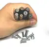 Remache hueco rizado y punzonado acero blanco acero de alta velocidad fabricación punzón de cabeza media aguja de punzonado de remache duro molde de golpeo manual de rebordeado