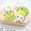 Anillo Inflable Luminoso Estéreo para Fiesta Accesorios de Resina de Gato Decoración de Diadema con Pegamento de Crema para Manualidades Pinza para el Cabello Funda de Teléfono Móvil Pegatina para Taza de Agua