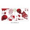 Ajuda Pegadas de sangue de Halloween Adesivo de parede Armário Canto de bar Janela Porta e janela Casa mal-assombrada Decoração de fundo para sala de estar mup1058