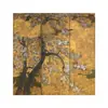 Pintura de Tulipán y Mariposa Estilo Chino Pintura Decorativa para Sala de Estar Pintura Tradicional Estilo Japonés Pintura Colgante Pared de Fondo de Sofá Regalo de Inauguración de Casa Mural