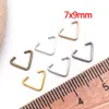 Fecho Triangular para Joias DIY, Fecho para Bolsa, Fecho Plano, Conector de Argola, Pingente para Colar DIY, Acessórios de Ferro Metálico