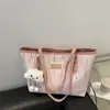 Bolso de Mano Informal para Viajes Diarios, Bolsa Tote de Gran Capacidad, Bolso de Hombro Personalizado de Moda Tendencia, Bolsa Tote Rayada Bordada