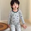 2026 Nuevo Conjunto de Ropa de Otoño para Bebé Algodón Puro Clase A Pijama Infantil Niñas Pequeñas Ropa Interior Térmica Engrosada Niños