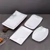 Plato rectangular de melamina imitación porcelana para cocina comercial, plato para platos calientes para restaurantes, hotel y restaurante de hot pot, vajilla engrosada y resistente a caídas