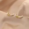 Aretes de Perla Rosa Barroca Franceses Suaves Simples Diseño Retro de Nicho Dulces Accesorios para Orejas Versátiles