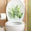 Folhas Verdes Tropicais Frescas Adesivos para Banheiro e Vaso Sanitário Decoração de Casa Adesivos de Parede Atacado Autoadesivo