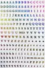 B053 suministro transfronterizo pegatinas para uñas pegatinas para uñas letras 8 colores se pueden empaquetar