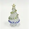 Adorno de Vidrio Artesanal para Árbol de Navidad Zibo, Árbol de Navidad de Vidrio Cepillado Hecho a Mano para Decoración de Escritorio