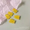Zhen Tu Lindo Dibujo Animado Color Gelatina Translúcida Oso Resina Parche Mitad Pastilla Accesorios DIY Aretes Joyería Materiales