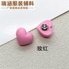 Macaron resina coração botões cor amor pé alto camisa fivela doce cor coração botão 13mm em estoque