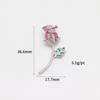 Rosa flocado DIY Accesorios para Colgante Collar de Alto Sentido Accesorios para Pulsera Colgante Zirconia Hoja de Ginkgo Blanco Beel Colgante Único