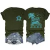 La vida es una playa Haz Amazon Ebay Sitio Independiente Camiseta de Manga Corta con Cuello Redondo de Moda y Elegante para Mujer