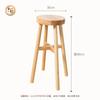 Taburete bajo sencillo de madera maciza, taburete pequeño de madera para niños, taburete pequeño de troncos para el hogar, taburete para cambiar zapatos, taburete para mesa de café, taburete redondo