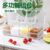 Set Moderno Minimalista de Caja de Condimentos de Cuatro Compartimentos Suministros de Cocina Botellas de Condimentos Frascos Combinados Multifuncionales Grado Alimenticio