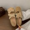 Bailarinas Planas para Mujer Primavera y Otoño Nuevo Estilo Francés de Noche Retro Ante Hada Suave Zapatos Mary Jane