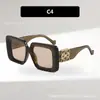 Nuevas gafas de sol de moda europea y americana de lujo ligero con diseño de patrón hueco y montura gruesa de gran tamaño cuadrado para vacaciones al aire libre y uso versátil