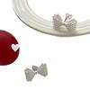 Pendientes de Plata de Ley S925 con Empalme de Cuentas Estilo Coreano Resistentes Plata Brillante Venta al por Mayor Pendientes de Lazo Estilo Ins Diseño de Nicho para Mujeres