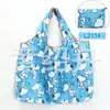 Bolsa de compras dobrável 210D, bolsa colete de desenho animado, portátil, grande