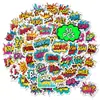 Transfronterizo Nuevo 50 Explosivos Nube Bop Texto Graffiti Pegatinas Patineta Cuaderno DIY Dibujos Animados Pegatinas Coloridas