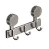 Gancho Potente de Ventosa para Cocina y Baño, Estante Organizador Multifuncional para Puerta sin Taladro, Gancho de Aluminio Espacial para Abrigo y Sombrero de Baño