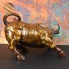 Hongda Impresión por computadora de latón completo Calle Huar Ciudad de Niuwang Entrada de la oficina de ganado Toro de bronce del zodíaco Regalo Péndulo de bronce