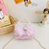 Bolsa de pérolas estilo ocidental, moda coreana, arco, bolsa de ombro para meninas, 2024, comércio exterior, nova corrente, bolsa infantil