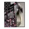 Adequado para Capa de Celular Samsung S26 A16 S25Ultra Flor Rosa A36 Vidro A07 Capa Protetora S23 Degradê A17