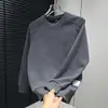 Sudadera Tie-Dye para Hombre, Sencilla y Versátil, Cuello Redondo, Manga Larga, Otoño e Invierno, Forro Polar, Engrosada, Top de Corte Amplio