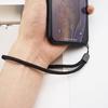 Cordão de nylon liso preto para celular, alça de mão, câmera, disco U, chave, corda, pulseira Apple x, corda curta