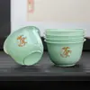 Taza de Té Desechable de Jade Kung Fu Engrosada Anti-quemaduras para Hogar Negocio Oficina Portavasos para Tazas de Té Alto Valor de Color