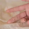 Collar Infinito de 8 Caracteres con Microincrustaciones de Zirconia para Mujer, Cadena de Clavícula de Lujo Ligero Versátil Nicho, Para Apilar, Popular en Internet, Venta al por Mayor, Moderno