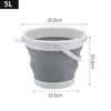 Cubo Plegable Portátil Retráctil Plástico Hogar Portátil Engrosado Viaje Exterior Cubo Lavado de Autos Cubo de Pesca
