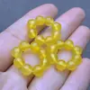 Anillo de Piedra Ágata Natural Accesorios Cristal Sandía con Elástico Bolas Redondas Pequeñas Anillo para Correr Pulsera Retorcida a Mano Accesorios Dly Venta al por Mayor