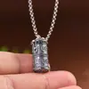 Colgante de Plata de Ley S925 Ciervo Dorado Rey Retro Plata Tailandesa Artesanal Venta al por Mayor Mantra Shurangama Escritura de Seis Caracteres Palabras Verdaderas Caja Gabu