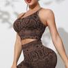 Conjunto Deportivo de Yoga con Estampado de Serpiente en Rebaja, Atuendo de Yoga Sexy para Levantar Glúteos para Correr, Conjunto de Dos Piezas Elástico de Cintura Alta