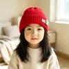 Nuevo gorro de punto estilo coreano para niños, otoño e invierno, gorro de lana cálido para niñas, lindo diseño floral, gorro de bebé, a prueba de viento y engrosado