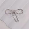 Novo estilo japonês e coreano arco completo diamante borla pingente anti-luz simples temperamento roupas joias broche pino