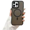 Adequado para iPhone 17 Capa Protetora Magnética 2.0mm Textura Fosca Semelhante à Pele Padrão de Diamante Moldura da Lente Capa para Celular Apple 16P