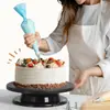 Plato giratorio para pasteles de 27.9 cm de venta caliente, Juego de 6 espátulas para glaseado blanco, Herramientas de decoración para hornear, Espátula para helado