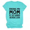 Criando Minha Mãe Amazon Ebay Site Independente Comércio Exterior Transfronteiriço Confortável Simples Camiseta Feminina Gola Redonda Manga Curta