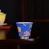 Taza de té con flores a la parrilla con personalidad, taza Finky Bogum, soporte para té de cerámica pintado a mano, juego de té Kung Fu, taza de degustación de té, taza individual maestra