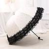 Sombrilla de Encaje Protección UV Sombrilla para Mujer Doble Uso Soleado y Lluvioso Sombrilla Plegable Linda Pegamento Negro para Estudiantes