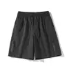 Pantalones Cortos Camuflaje Funcionales Americanos para Hombre Verano Secado Rápido Marca de Tendencia Europea y Americana Impermeables Por Encima de la Rodilla Versátiles de Cinco Puntos Negro