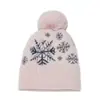Chapéu de Inverno Feminino Natal Quente Forrado com Fleece Espessado Chapéu de Lã Imitação de Visom Chapéu para Esqui ao Ar Livre Chapéu de Tricô Floco de Neve
