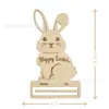 Artesanato de Ovos de Páscoa Novos Transfronteiriços Marca de Madeira Pingente Criativo Decoração Carteira de Madeira DIY Coelho Pendurado
