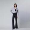 Jeans Feminino Novo 2024 Outono High-end Design High-end Cintura Alta Slim-fit Confortável Simples Calças Flare